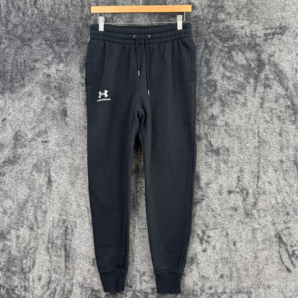 Under Armour Womens Icon Fleece Joggers Black Sweatpants Small Athleisure